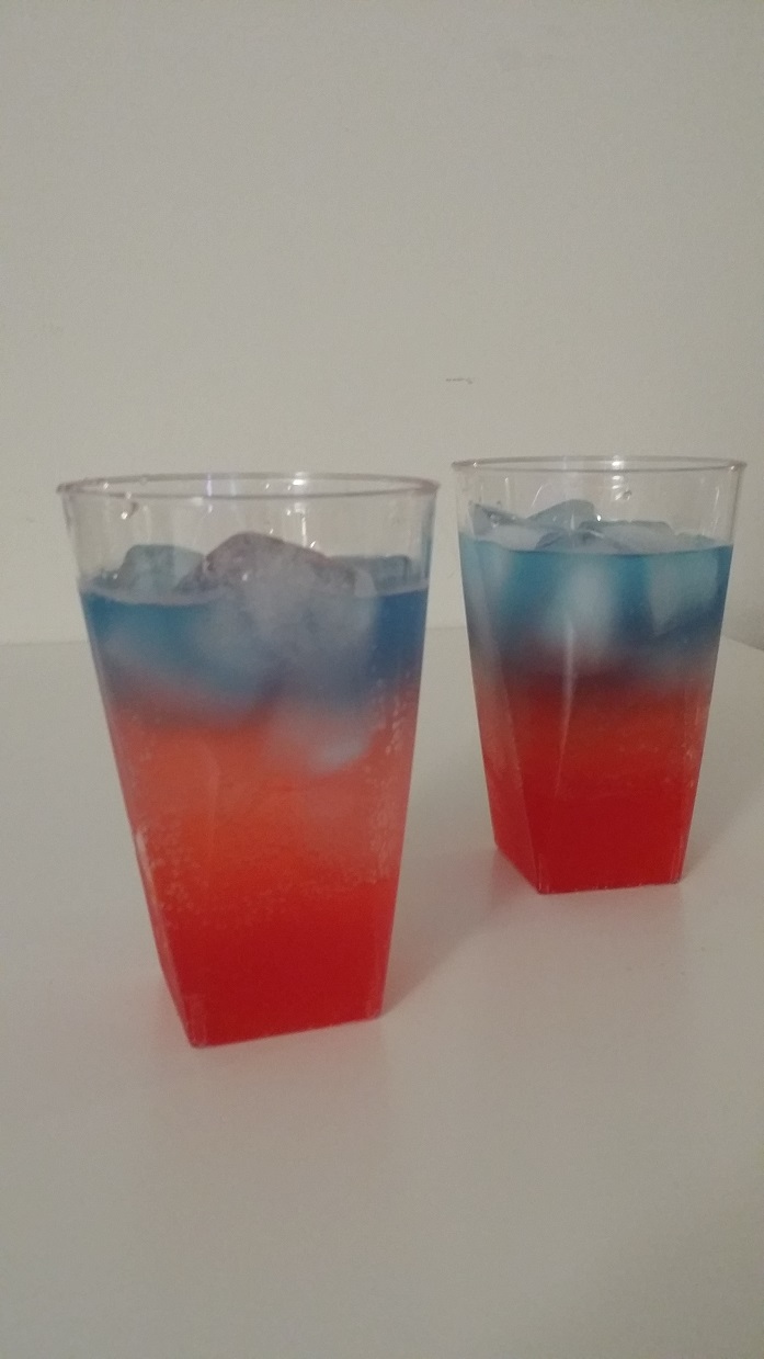 Red White and Blue Fruity Mocktail - Famous Ashley Grant